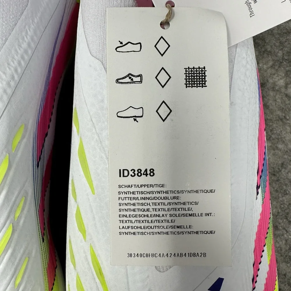 Adidas Predator Elite LL SG Soccer Cleats Mens 12 White Pink Celestial Victory